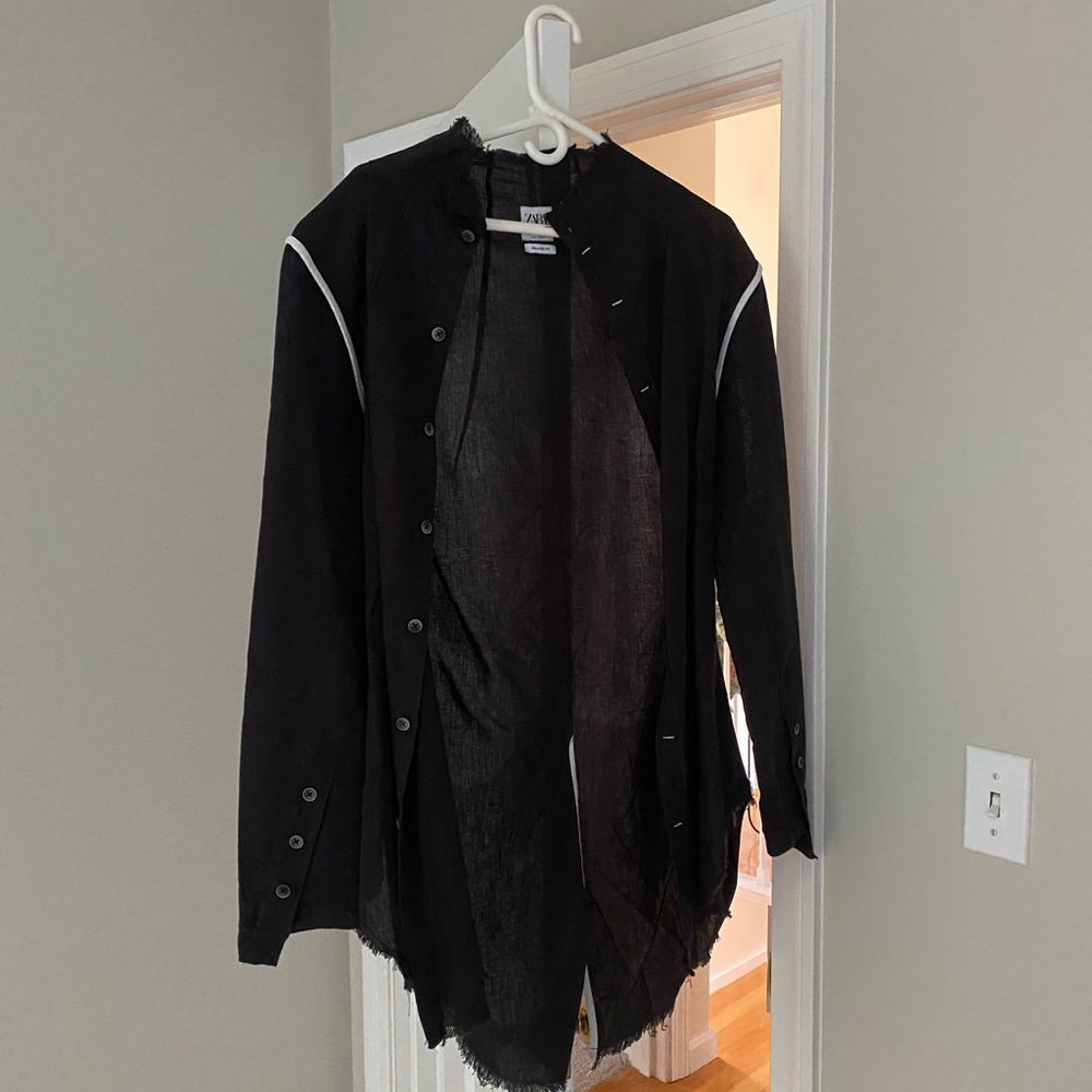 Zara black Long Dress up Cardigan